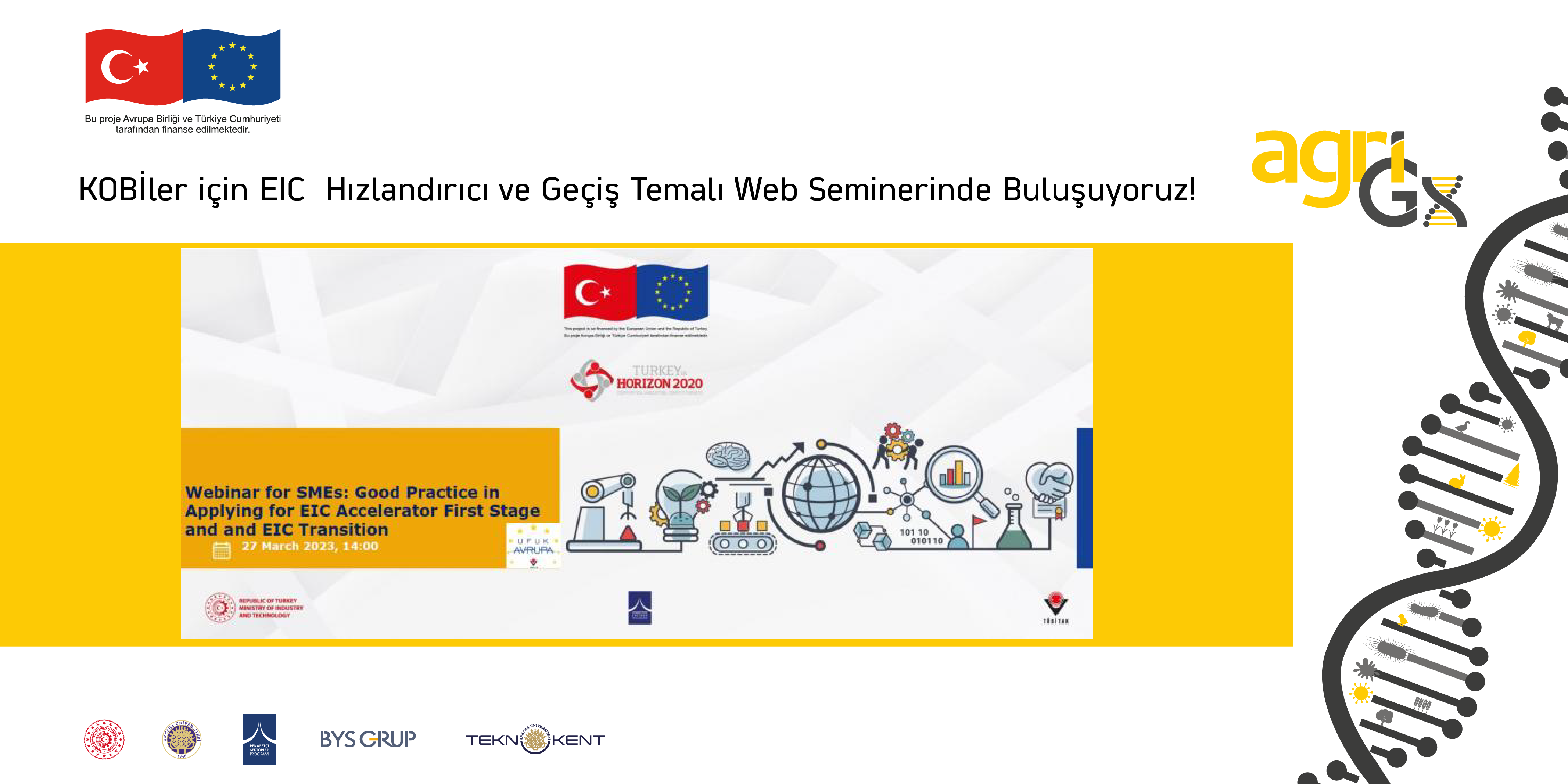 KOBİ'ler için EIC  Hızlandırıcı ve Geçiş Temalı Web Semineri